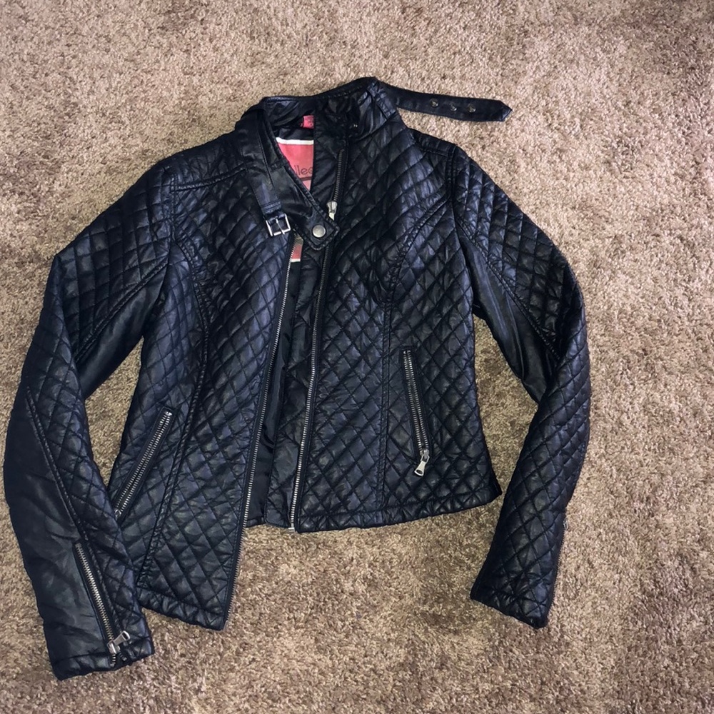 Cute faux leather jacket, complements any outfit